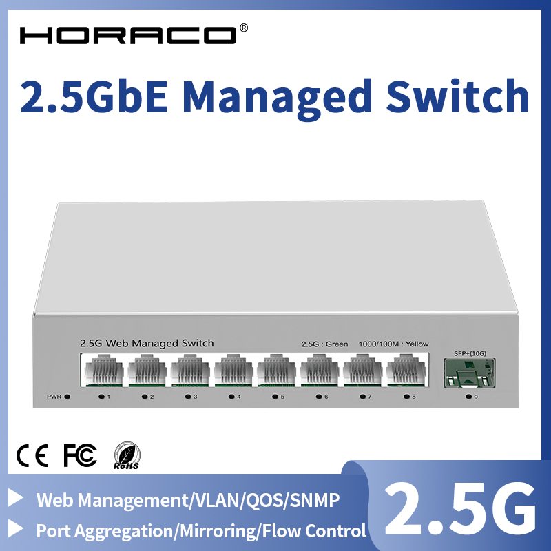 Sfp+ 10G Managed Switch 8 Port - 2.5GbE マネージド スイッチ 8 ポート 2.5GBASE-T