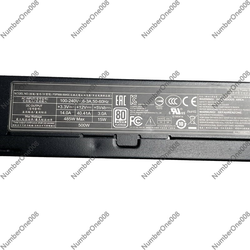 FSP500-30AS 80Plus Platinum Fl - Atx Power Supply 1U Flex 500W のレビューと価格